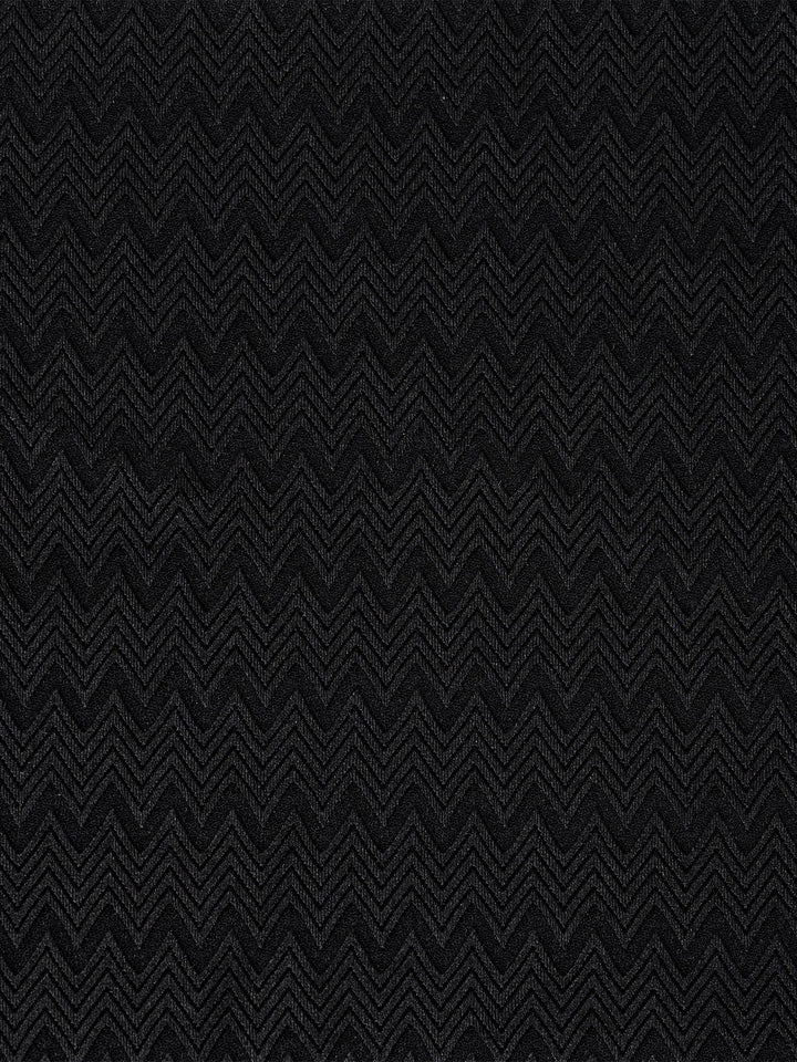 Black Zig Zag Criss Cross Geometric Bandeau Top