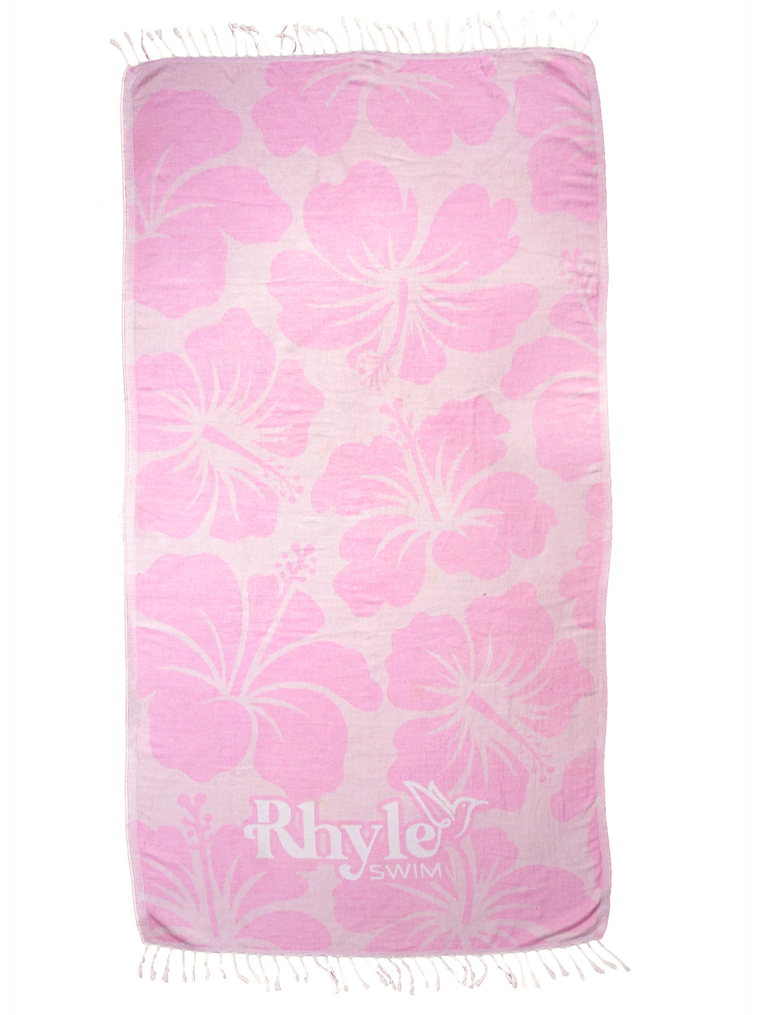 Rhyle Swim Beach Towel Pink with Pink Flowers-Rhyle Swim
