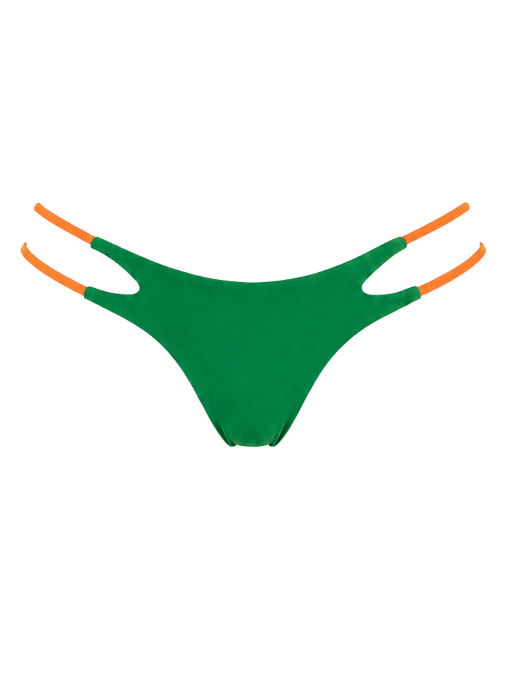 University of Miami Green/Orange Cut Out Cheeky Bottom (Final Sale)-Rhyle Swim