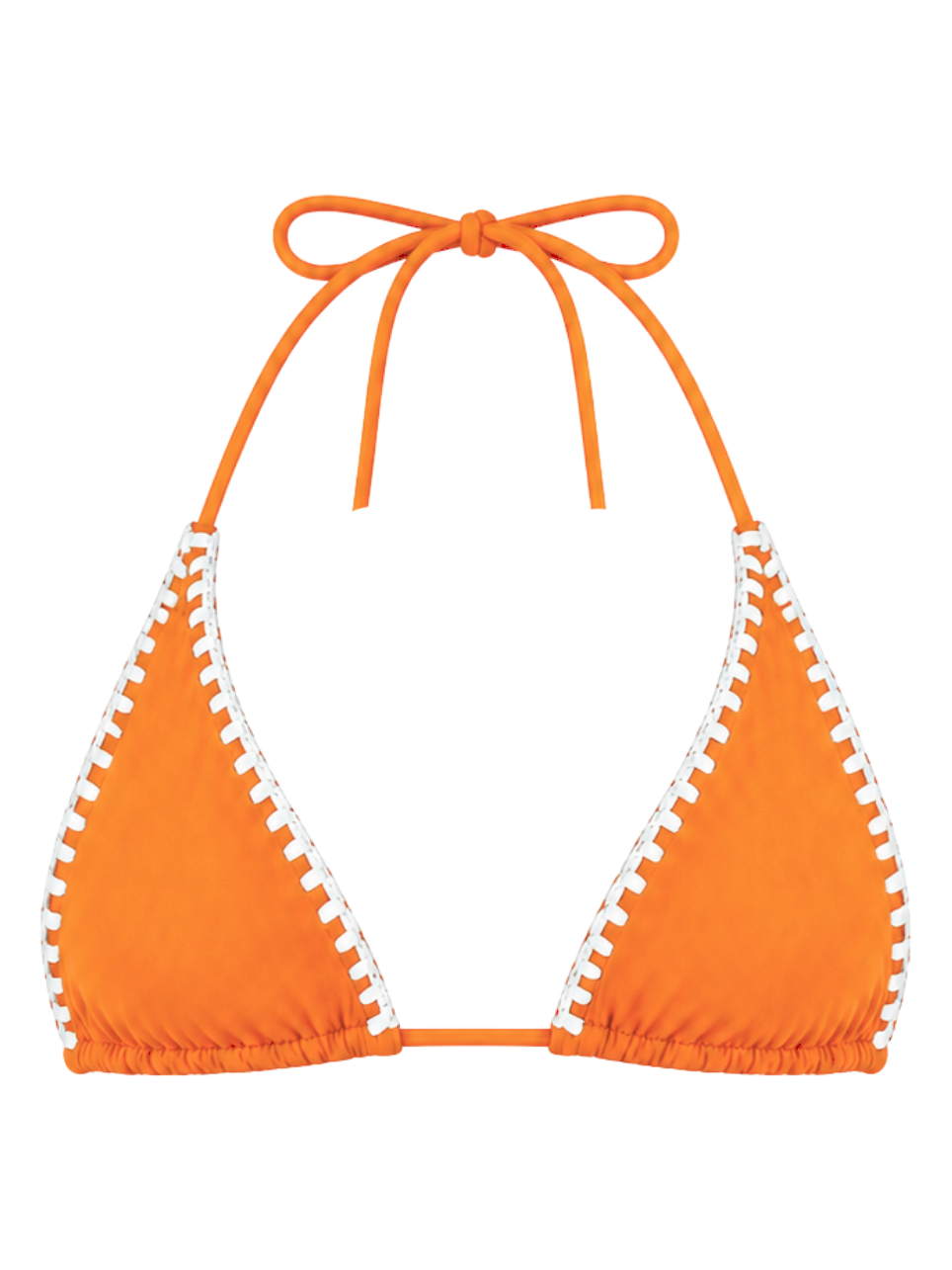 University of Miami Orange/Green Reversible Crochet Triangle Top (Final Sale)-Rhyle Swim